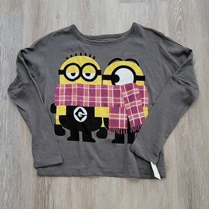 Minions Winter Scarf Long Sleeve Shirt
